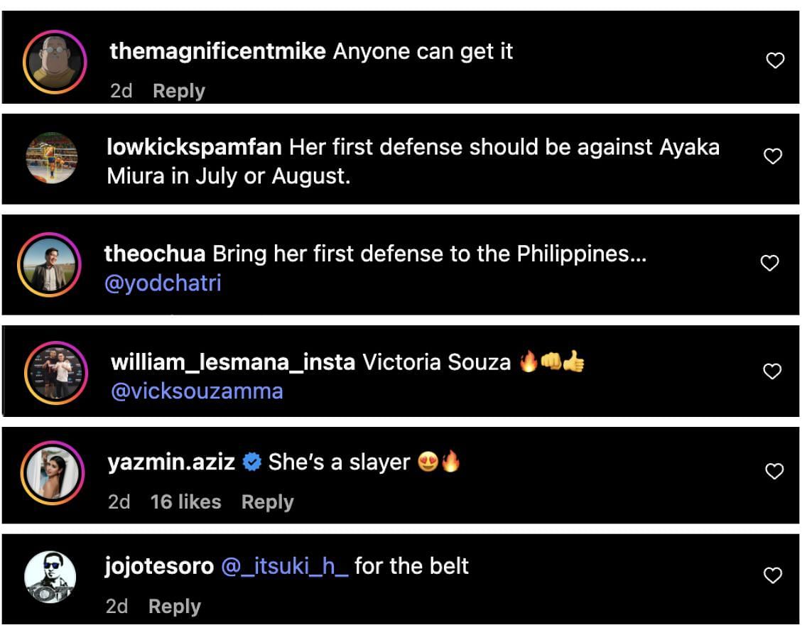 Comments from Instagram